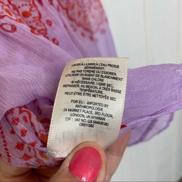 Anthropologie Wisteria Silk Dress 171 - Picture 9 of 12